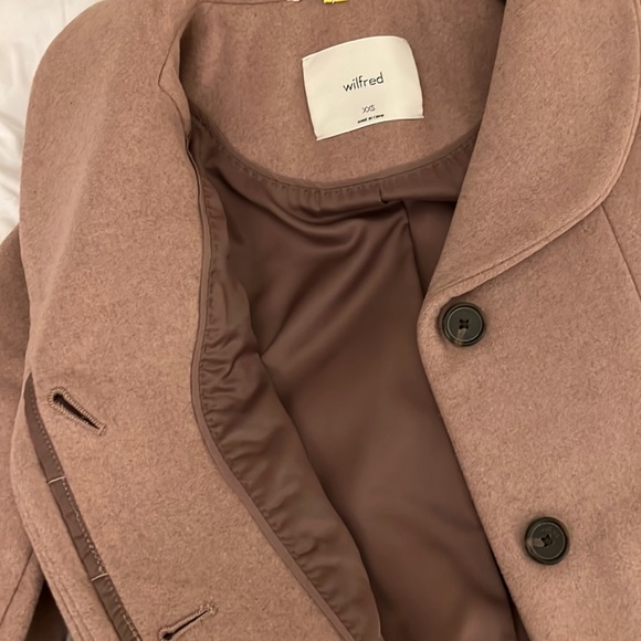 Aritzia Jackets & Coats Aritzia Wool Coat Dusty Pink Poshmark